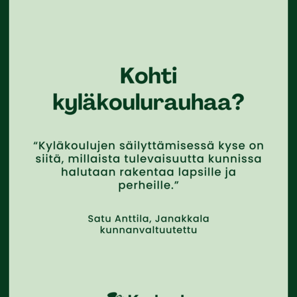 Kohti kyläkoulurauhaa?