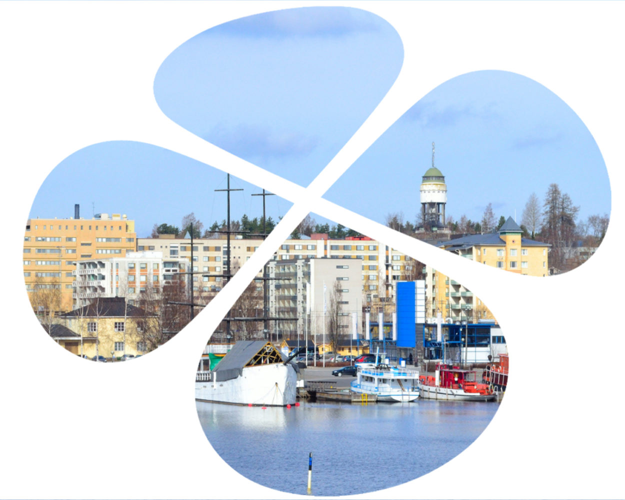 Mikkelin siluetti Keskustan apilan sisällä