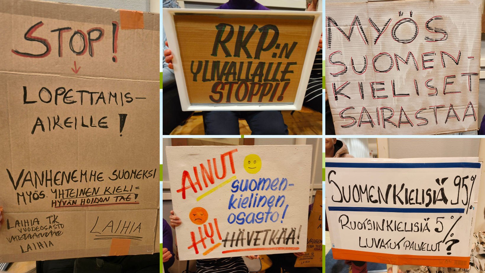 Suomenkielisten palvelut ja yleislääketieteen osaston säilyttäminen tapetilla Laihialla