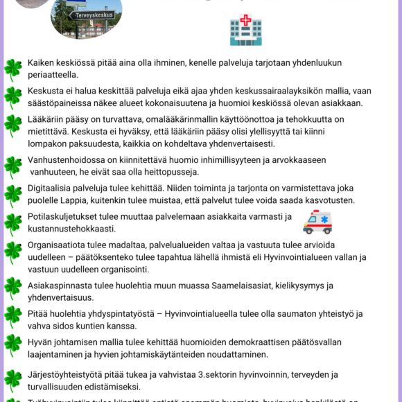 Keskustan nostot aluevaaleihin Lapissa