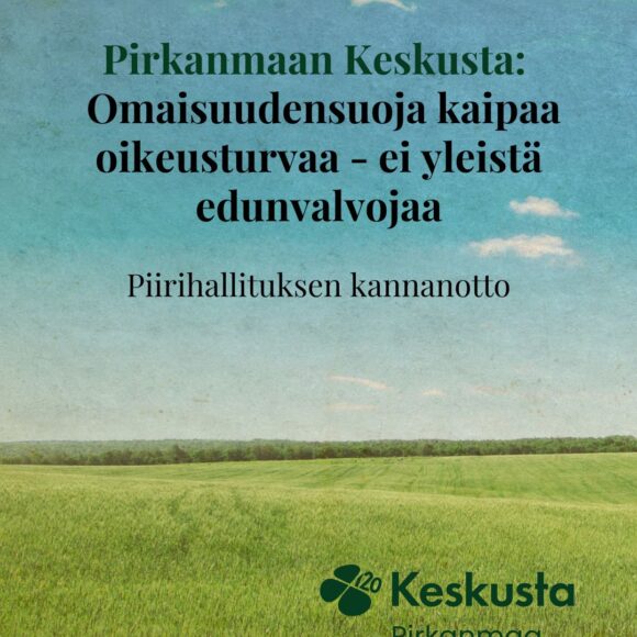 Kannanotto: Omaisuudensuoja kaipaa oikeusturvaa - ei yleistä edunvalvojaa