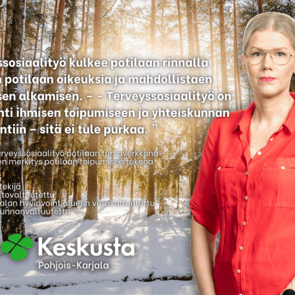 Erika Eronen: Terveyssosiaalityö potilaan turvaverkkona  – turvataan sen merkitys potilaan toipumisen tukena