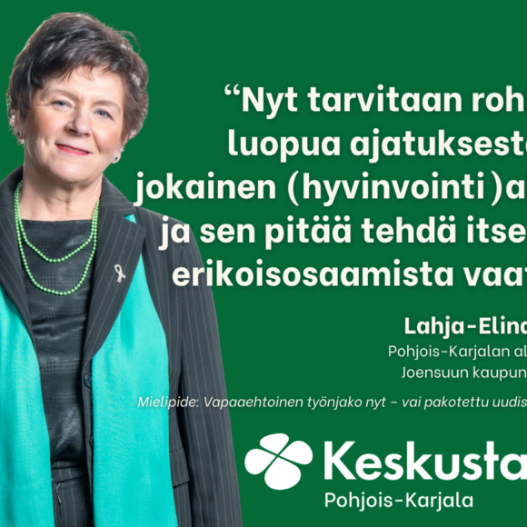 Lahja-Elina Vatanen: Vapaaehtoinen työnjako nyt – vai pakotettu uudistus myöhemmin