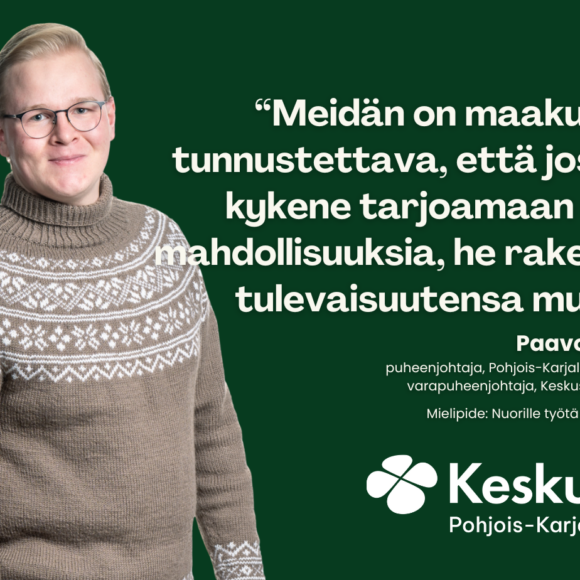Paavo Korhonen: Nuorille työtä Pohjois-Karjalasta