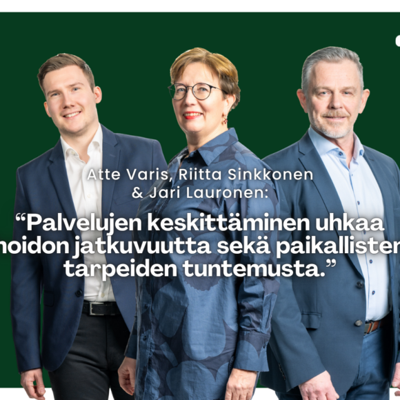 Varis Atte, Sinkkonen Riitta & Lauronen Jari: Lähipalveluiden heikentyminen vaatii tiivistä terveys- ja hyvinvointivaikutusten seurantaa