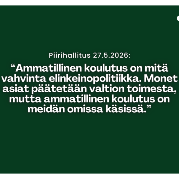 Ammatillinen koulutus maakunnan peruspilareita