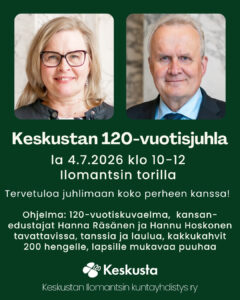 Keskustan 120-vuotisjuhla Ilomantsin torilla la 4.7.2026 klo 10-12