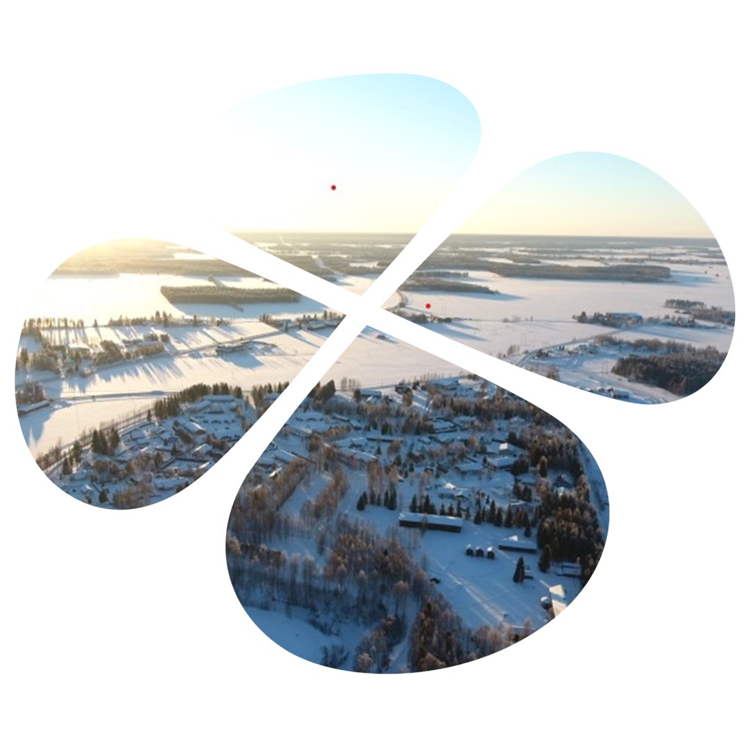 ilmakuva, talvi, maisema, lumi, Tyrnävä