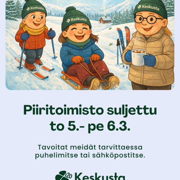 Piiritoimisto suljettu to 5.- pe 6.3.