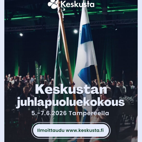 Ilmoittautuminen juhlapuoluekokoukseen on alkanut