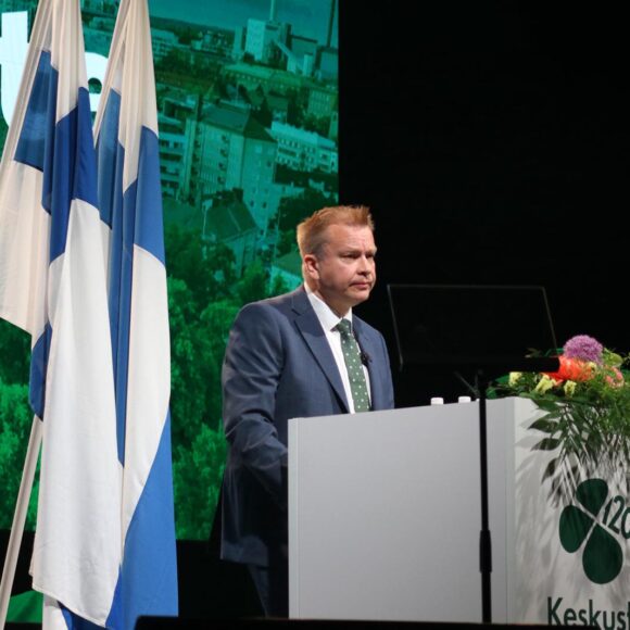 Puheenjohtaja Antti Kaikkonen 6.6.2026 Tampereen puoluekokouksessa