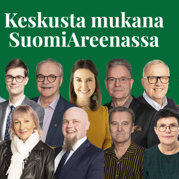 Keskustalaisia luottamushenkilöitä SuomiAreenassa