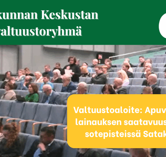 Keskustan valtuustoaloite: Apuvälineiden saatavuuden varmistaminen kaikissa sotepisteissä Satakunnassa