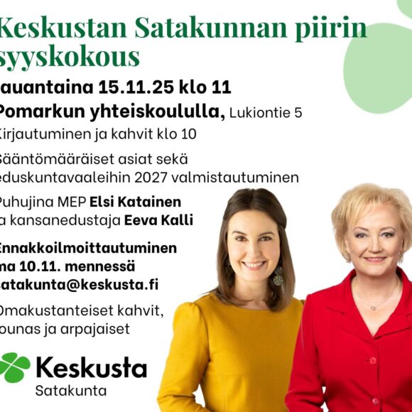 Keskustan Satakunnan piirin syyskokous