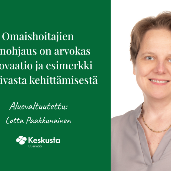 Omaishoitajien työnohjaus on arvokas innovaatio ja esimerkki toimivasta kehittämisestä