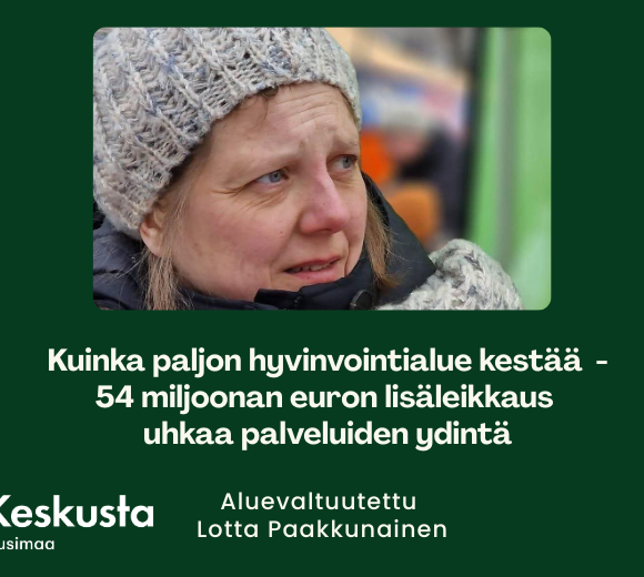 54 miljoonan euron lisäleikkaus uhkaa palveluiden ydintä