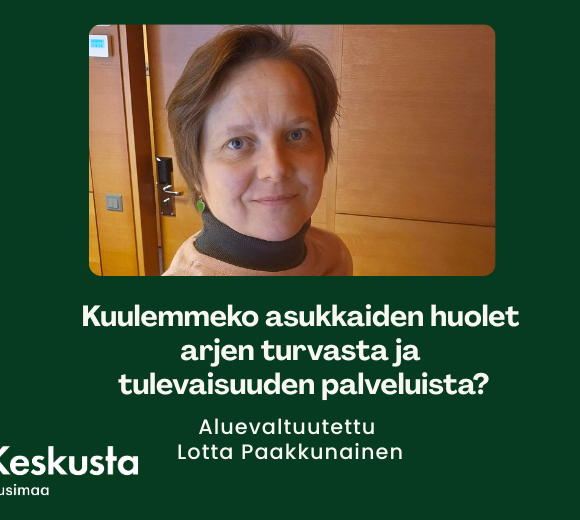 Kuulemmeko asukkaiden huolet arjen turvasta ja tulevaisuuden palveluista?