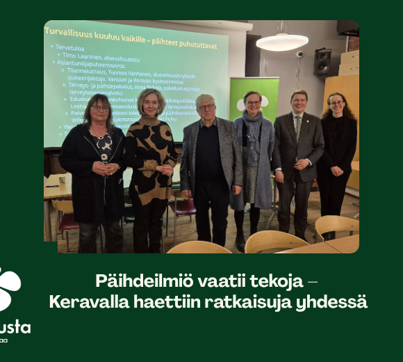 Päihdeilmiö vaatii tekoja – Keravalla haettiin ratkaisuja yhdessä