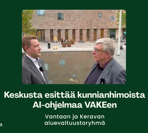 Tekoälystä vauhtia palveluihin