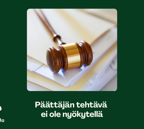 Päättäjän tehtävä ei ole nyökytellä