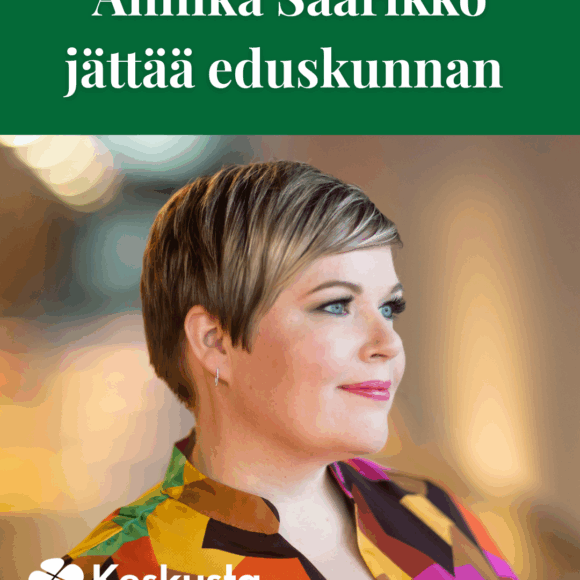 Annika Saarikko jättää eduskunnan – Mauri Kontu Uudestakaupungista nousee uudeksi kansanedustajaksi