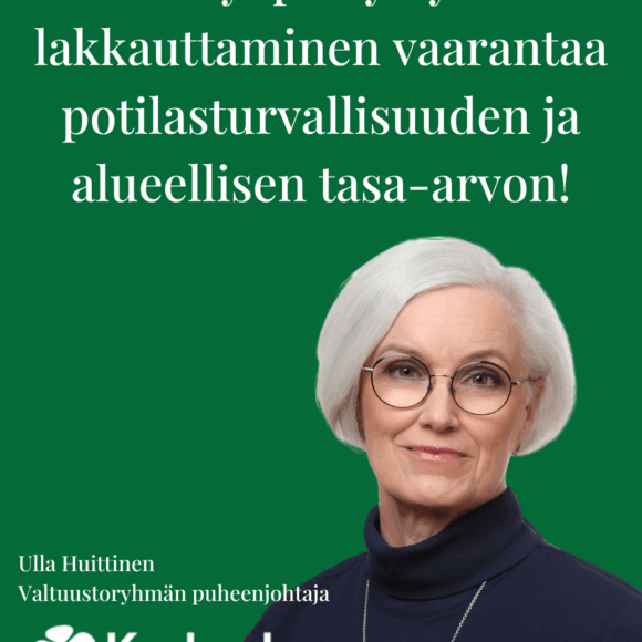 Hallituksen päätös Salon yöpäivystyksen lakkauttamisesta vaarantaa potilasturvallisuuden ja alueellisen tasa-arvon