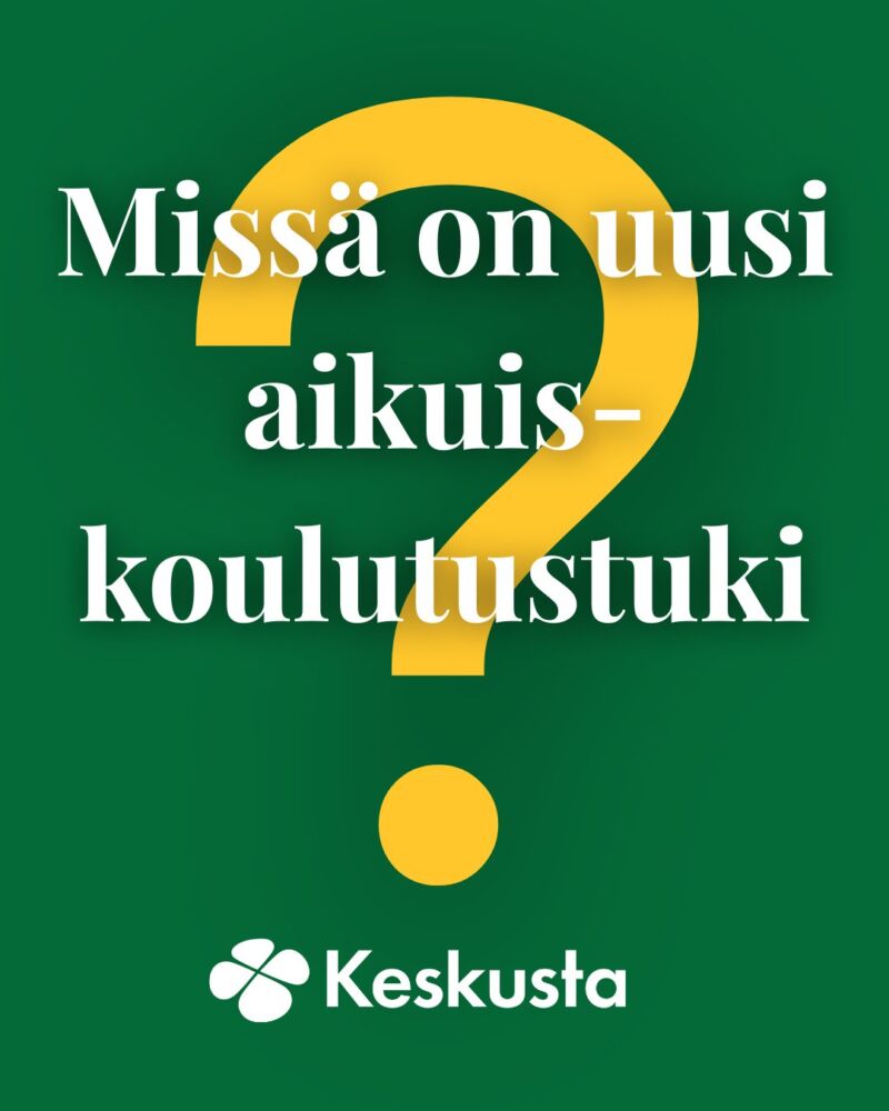 Image for the Tweet beginning: Hallitus lakkautti aikuiskoulutustuen vuosi sitten